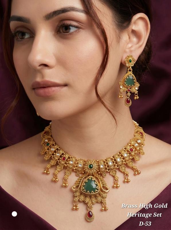 Harss high gold heritage set D 53 Fashion jewellery wholesalers in Gujarat
